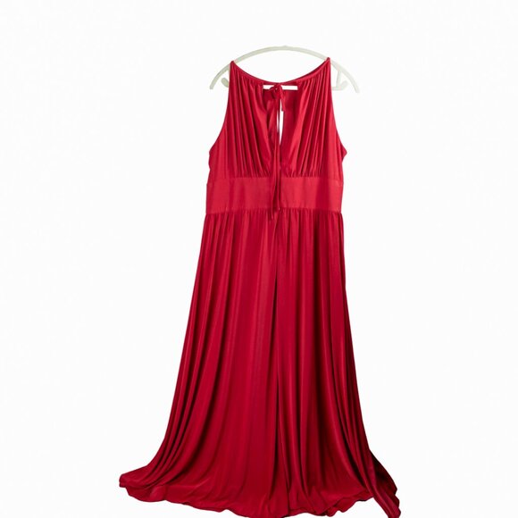 R&M Richards Red Beaded Evening Gown — Size 22/24 (See Measurements) - Picture 3 of 5